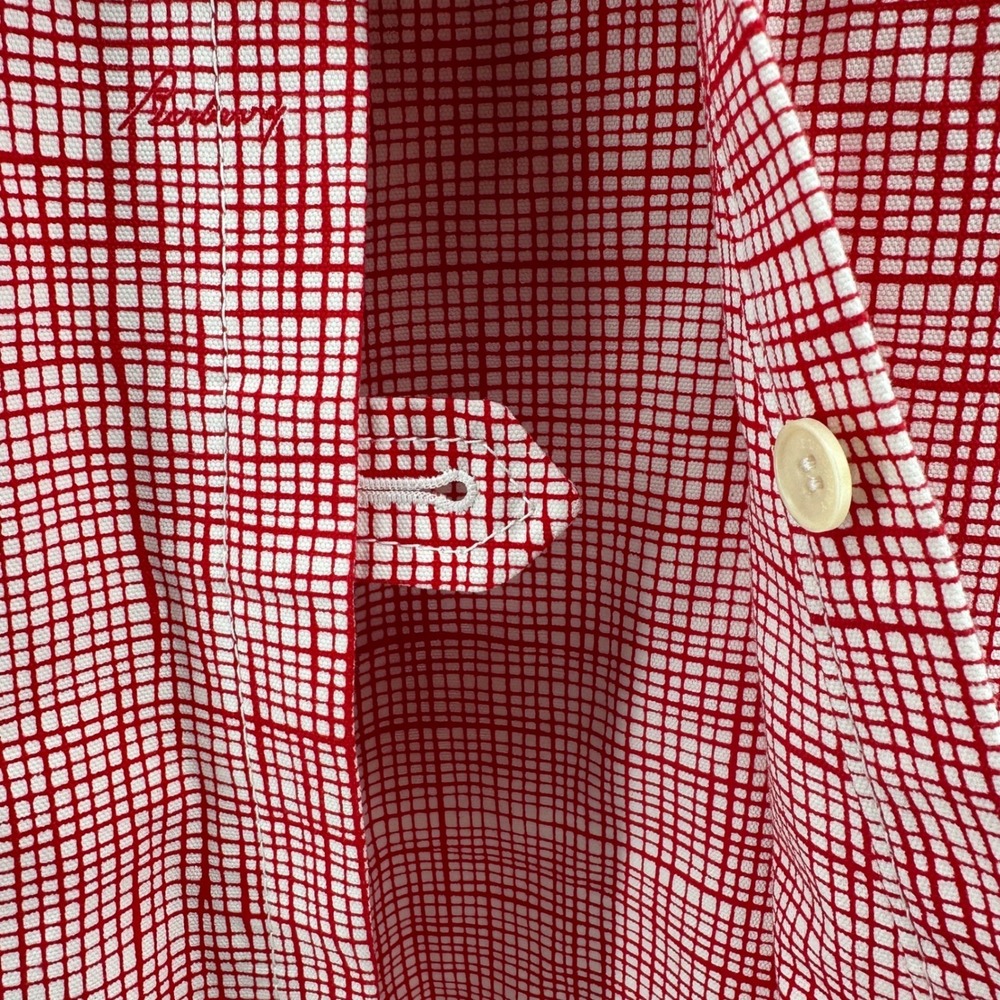 Burberry London Red White Grid Trench Coat Double Breasted Belted Cotton Jacket - Picture 4 of 12